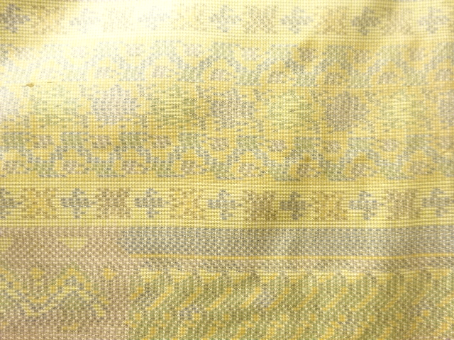 JAPANESE KIMONO / ANTIQUE KIMONO / SILK / OSHIMA TSUMUGI / WOVEN STRIPE